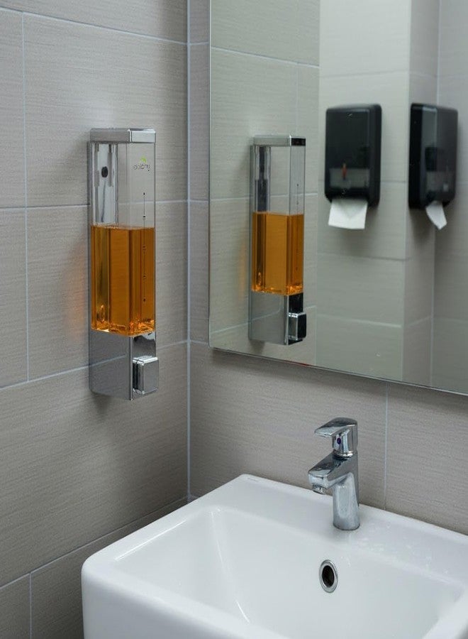 دولفي موزع صابون سائل دولفي 300 مل مثبت على الحائط من مادة ABS - فضي - Image 3